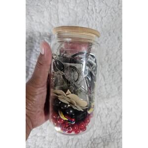 Mystery Jewelry Jar Fashion Costume Mixed 9+ oz. of Jewelry - Jar Is Included